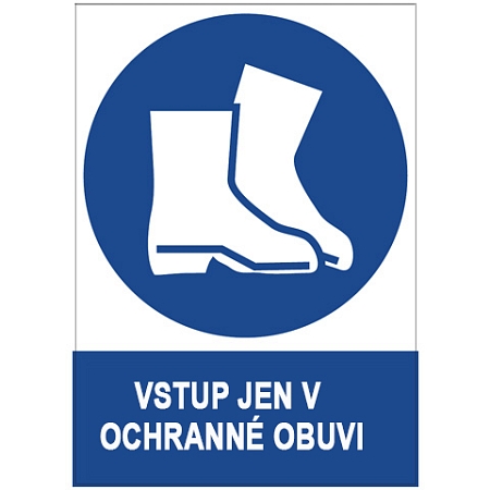 Značka Vstup jen v ochranné obuvi